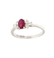 Anello Soranzo Gioielli Donna Pietre Preziose in Oro bianco Rubino 0.7 Ct BCO10383414 - BCO10383414